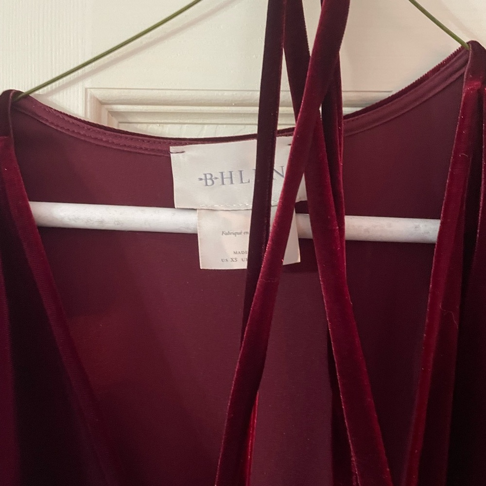 Anthropology velvet dress